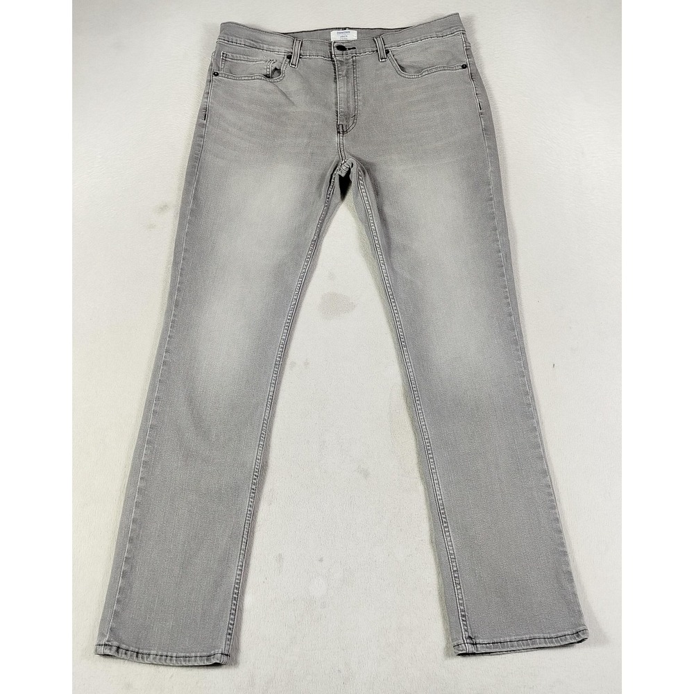 Denizen From Levis Jeans Mens 36 Gray 216 Slim Fit Straight Stretch Denim Casual